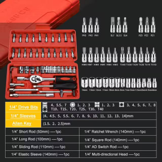 Juego de herramientas para reparación de bicicletas (46 piezas) por 1,65€