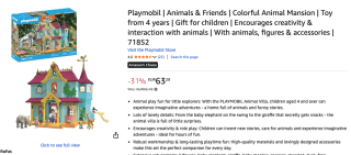 PLAYMOBIL Dieren & Friends Kleurrijke dierenvilla voor €63,26 bij Amazon