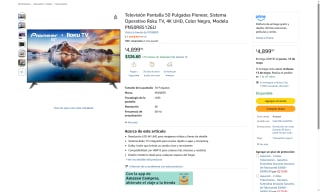 Televisión Pioneer 50" por $4,899 | Oferta Amazon