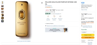 Perfume Paco Rabanne MILLION GOLD Elixir por $2,117 | Amazon