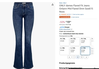 Only Jeans Donna Ann Blu Denim Scuro voor €19,99 bij Amazon