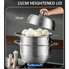 Maxcook 304SS 3-laags Stoompan 30cm voor €12,99 bij Joybuy