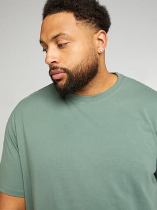 T-shirt uni en maille jersey (Vert forêt) pour 1,80€ chez Kiabi
