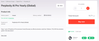 Perplexity AI Pro Anual por $200 | Oferta G2G