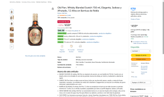 Whisky Old Parr 750 ml por $459 | Oferta Amazon