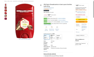 Old Spice Desodorante Leña 50g por $27 | Amazon (Ahorro)