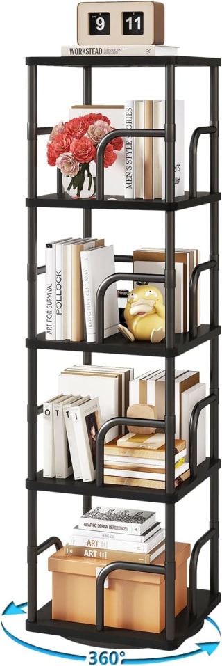IBUYKE Librería giratoria de 4 niveles por 32,78€ en Amazon
