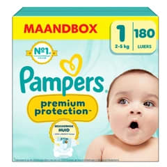 Pampers Premium Protection Luiers Maat 1 (2-5kg) 180 stuks voor €29,91 bij joybuy