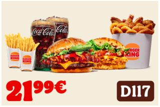 Combi Completa Burger King por 21.99€