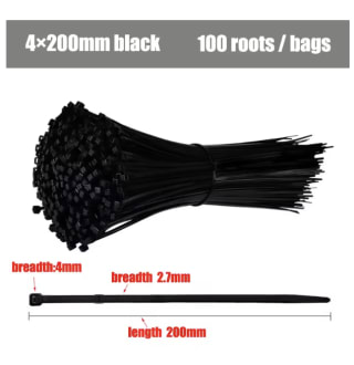 4x200mm Bridas de Nylon Plástico Autocerrables por 0,05€