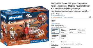 PLAYMOBIL Space ESA Mars Exploration Rover voor €23,38 bij Amazon