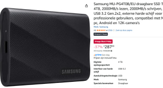 Samsung MU-PG4T0B/EU draagbare SSD T9, 4TB voor €287,99 bij Amazon