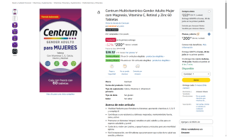 Centrum Multivitamínico Mujer 60 tabletas por $200 | Oferta Amazon
