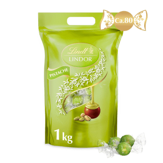 Lindt LINDOR Pistache chocolade bonbons 1000g voor €9,45 bij Lindt