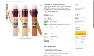 Kit Correctores Maybelline Instant Age Rewind 3 Tonos por $317 | Amazon