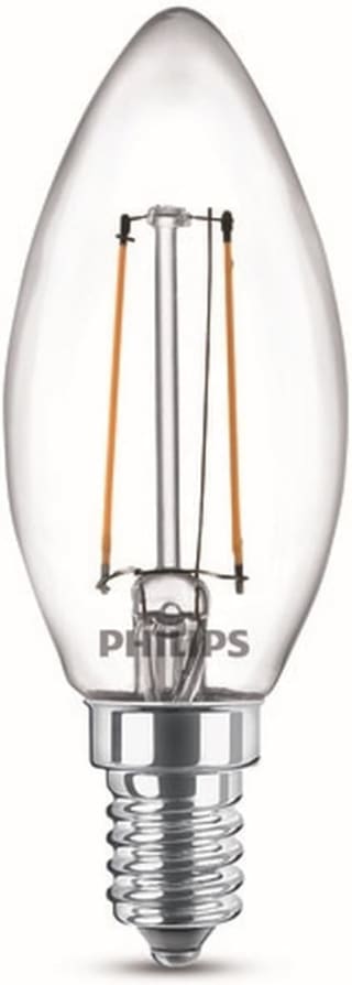 Philips LED Kaars Transparant 25 W E14 (2 stuks) voor €3,05 bij Amazon