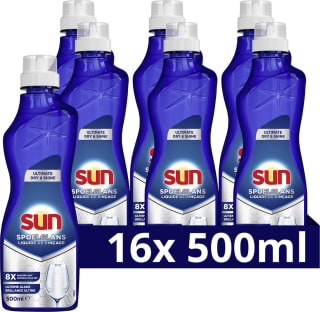 Sun Spoelglansmiddel Dry & Shine (16 x 500 ml) voor €31,99 bij Bol