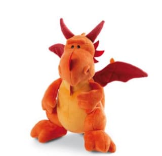 Peluche Dragón naranja Sant Jordi 30cm por 9€
