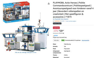 PLAYMOBIL City Action politie commandocentrum voor €48,47 dmv code bij Amazon