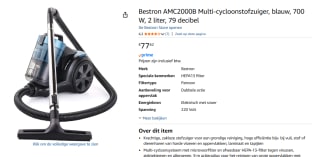 BESTRON AMC2000B Stofzuiger voor €77,62 bij Amazon