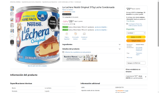 La Lechera Nestlé Original 375g por $25 | Oferta Amazon