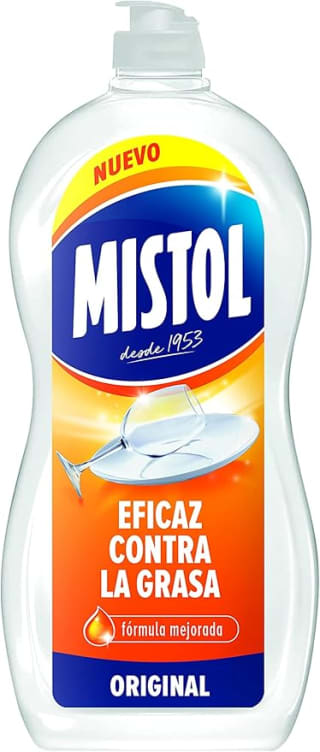 2 botes Mistol Lavavajillas a mano Detergente Líquido Concentrado 900ml por 3,33€