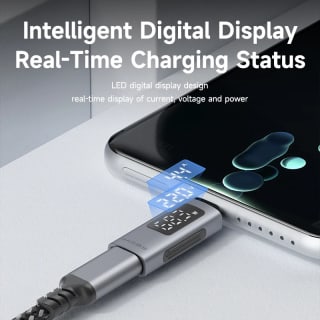 Adaptador Hagibis USB-C con pantalla LED (240W, USB4) por $17 en AliExpress