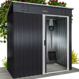 Abri de jardin anthracite en métal à 129,99€