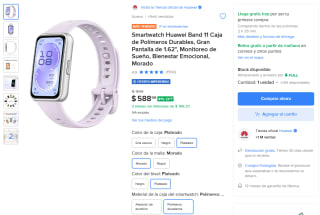 Smartwatch Huawei Band 11 por $548 | Oferta Mercado Libre