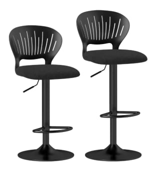 HOMCOM Juego de 2 Taburetes Giratorios por 49,98€