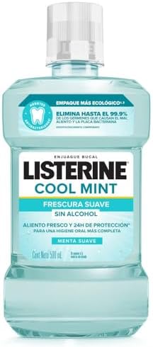 Listerine Enjuague Bucal Cool Mint Zero Alcohol 500 ml por $48 en Amazon