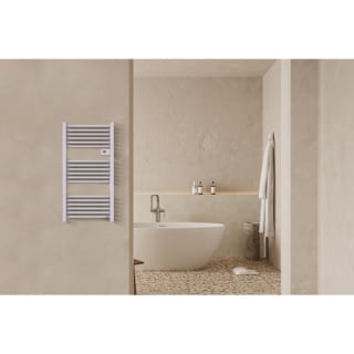 Sèche-serviette électrique compact 500 W blanc pour 79,90€ chez Brico Dépôt