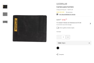 Cartera Caterpillar para Hombre por $157 | Oferta Liverpool
