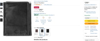 Billetera Steve Madden por $290 | Amazon