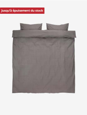 Parure de lit KATJA 240x220 gris à 10€