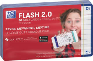 Oxford Flash 2.0 flashcards (A7, gelijnd, 80 stuks) voor €2,61 bij Bol