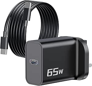 65W USB C Laptop Charger + 2m Type C Cable - Sold by USINFLY-EU / FBA