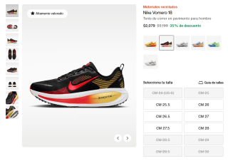 Tenis Nike Vomero 18 por $2,079