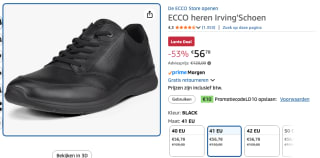Sneaker ECCO Men Irving Black voor €46.78 bij Amazon