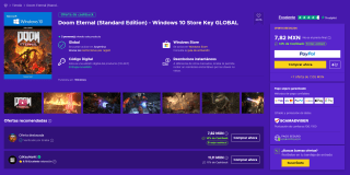 Doom Eternal (Standard Edition) para Windows 10 por $16 en Eneba