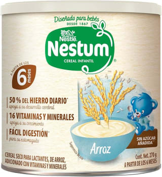 Cereal Infantil Nestum Etapa 1 Arroz Lata 270g por $39 | Descuento Amazon