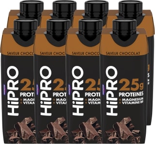 Hipro boisson protéinée goût chocolat 8 x 330 ml pour 10,02€ chez Amazon