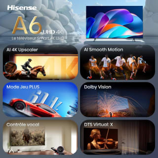 Hisense 58A6S 58" (146 cm) pour 539,11€ chez Amazon