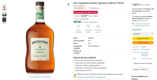 Ron Appleton Estate 750ml 40% por $233 | Oferta Amazon