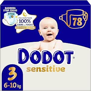 Pack 2 Dodot Sensitive Talla 3 total 156 pañales por 32.10€