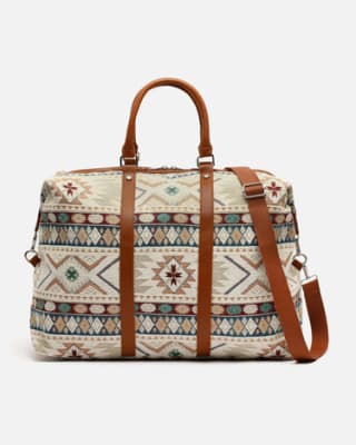 Bolsa fin de semana con estampado jacquard y bandolera extraíble por 22€