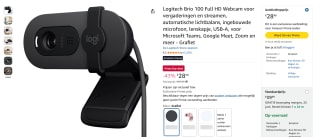 Logitech Brio 100 Webcam voor €28,40