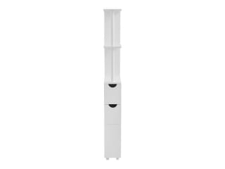 LIVARNO® Meuble de rangement étroit, 15,2 x 136,5 x 33 cm, blanc à 19,99€