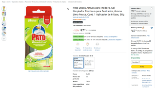 Pato Discos Activos para Inodoro 36 ml por $47 en Amazon
