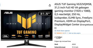 ASUS TUF Gaming VG32VQM5B voor €139,80 bij Amazon